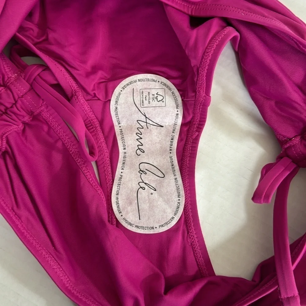 Anne Cole Women's XL Alex Bikini Bottom Berry Pink Ruched Sides NWT‎